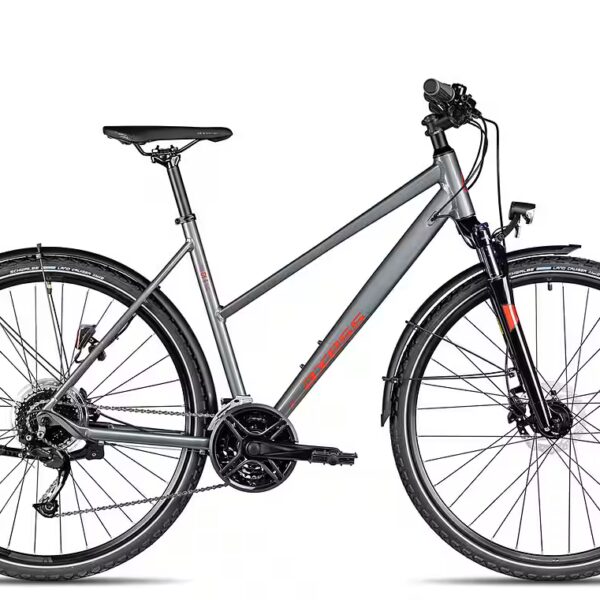 VERIS STREET Trapezoid Cross bike 27-speed Shimano RD-Alivio M3100-9 derailleur, derailleur gears, women's bicycle 28 inch 27-speed black/grey