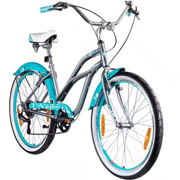 Cruiser Malibu 6-speed, derailleur gears, beach cruiser, from 150 cm, retro bicycle, 6-speed women's bicycle