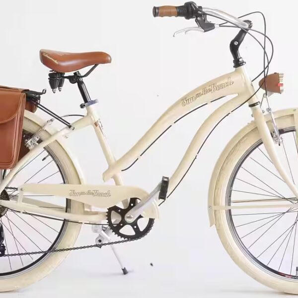 Cruiser CRUISER Sun on the beach LADY 6-speed derailleur gears, (2-piece set with double panniers), for women, derailleur gears