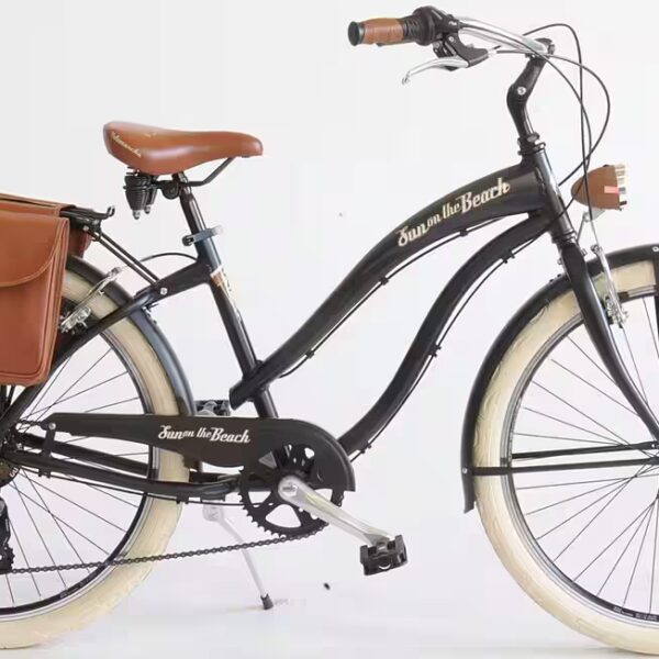 Cruiser CRUISER Sun on the beach LADY 6-speed derailleur gears (2-piece set with panniers), for women, derailleur gears