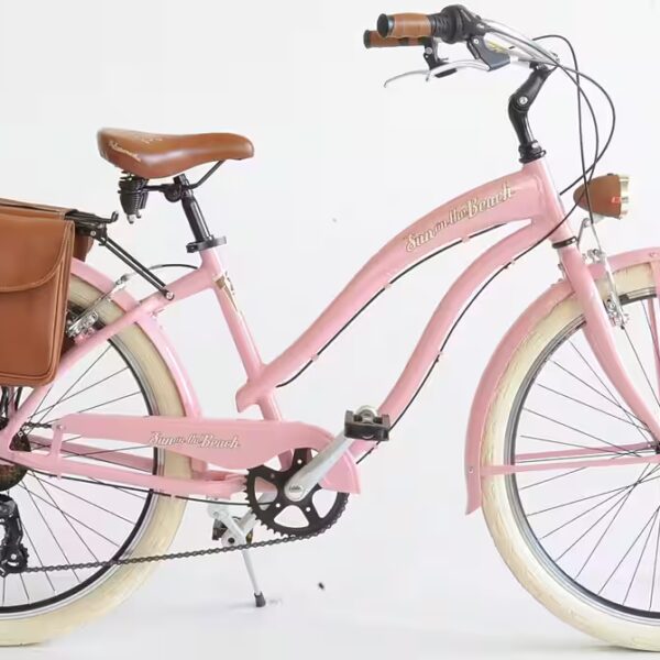 Cruiser CRUISER Sun on the beach LADY 6-speed derailleur gears, (2-piece set with double panniers), for women, derailleur gears