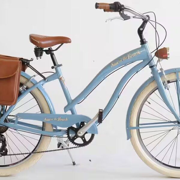 Cruiser CRUISER Sun on the beach LADY 6-speed derailleur gears, (2-piece set with double panniers), for women, derailleur gears