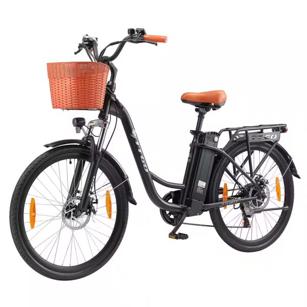 E-Bike City Bike 26ST 522WH 14.5Ah 6-Speed ​​26 Inch Pedelec CE Women's and Men's Shimano, derailleur gears, rear motor, 522 Wh, electric bicycle with wave frame and rear motor