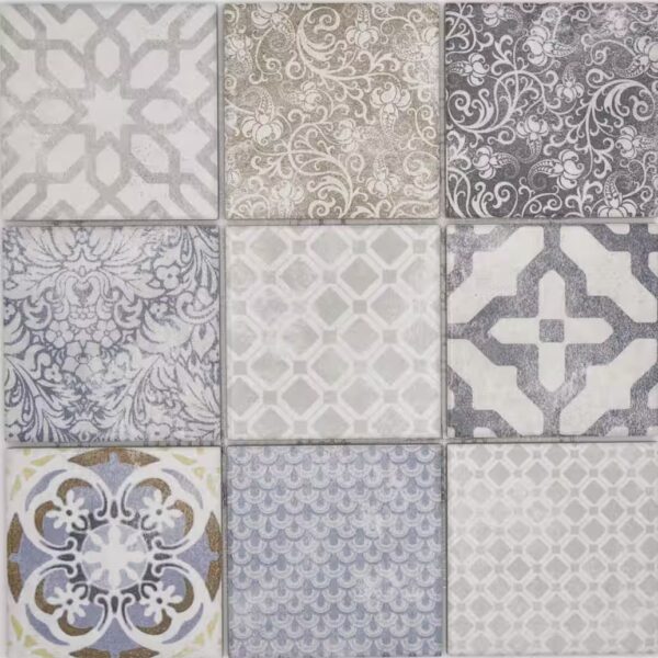 Floor tile mosaic ceramic stoneware multicoloured retro kitchen bathroom shower