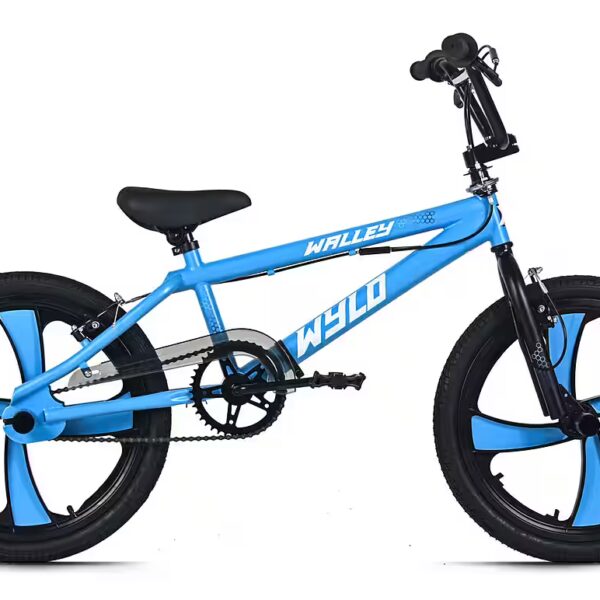 Walley Blue BMX Bike with 360 Rotor and 2 Pegs - Children's BMX for ages 7 and up