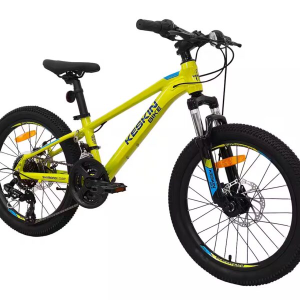 Keskin MTB1 children's bicycle – 20 inch mountain bike – lightweight aluminum frame 21-speed Shimano RD-TY300D/RV100 derailleur, (aluminum frame, mechanical disc brakes), with 20" x 2.35" pneumatic tires, ideal for off-road and everyday use.