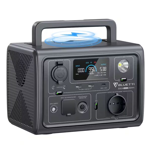 EB3A Solar Generator 600W, 268Wh Portable Power Station