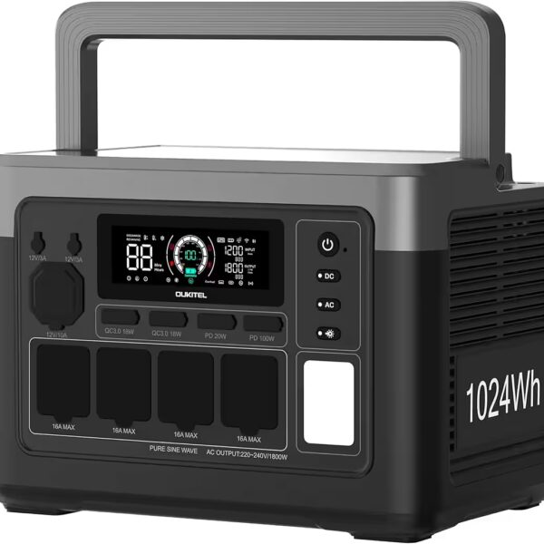 1200W, 1024Wh Portable Power Station with Solar Panel