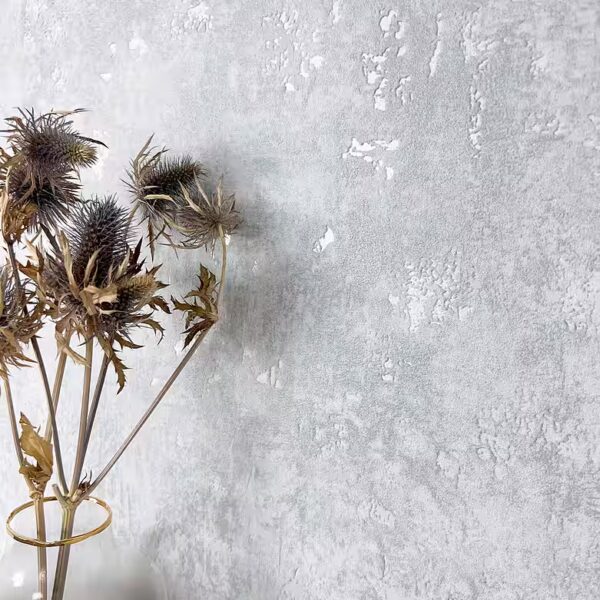 Kehda Grey non-woven wallpaper, concrete look (concrete, cement, metallic)