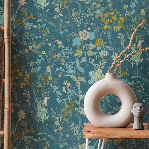 Non-woven wallpaper THE BOS Country House Floral Wallpaper