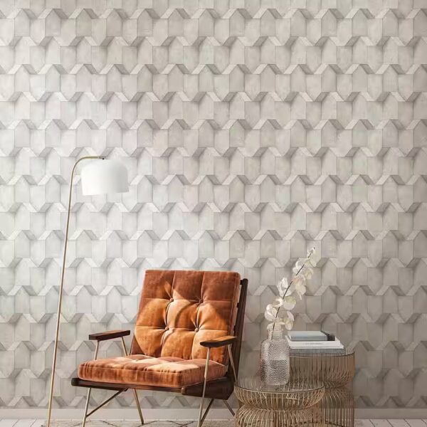 Non-woven wallpaper THE BOS concrete look 3D effect