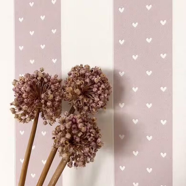 Non-woven wallpaper Fea wallpaper children's wallpaper stripes, lines, hearts