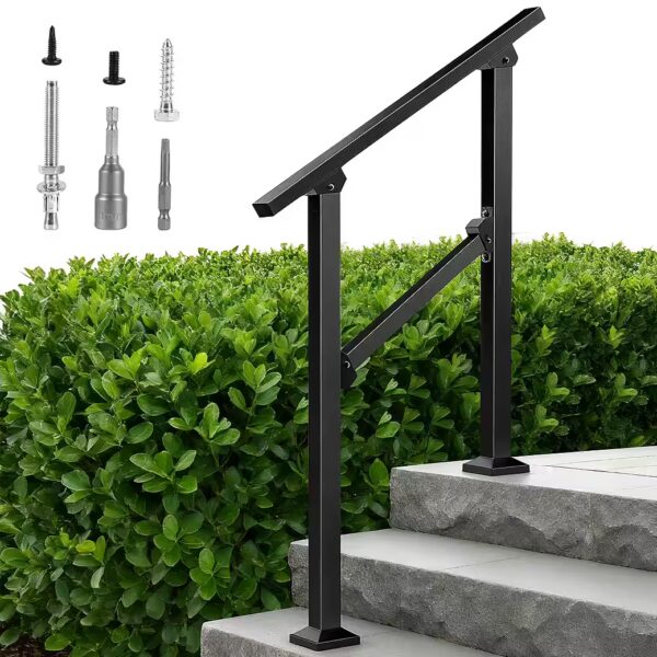 Balustrade railing, exterior stair handrail, house entrance railing, stair handrail set