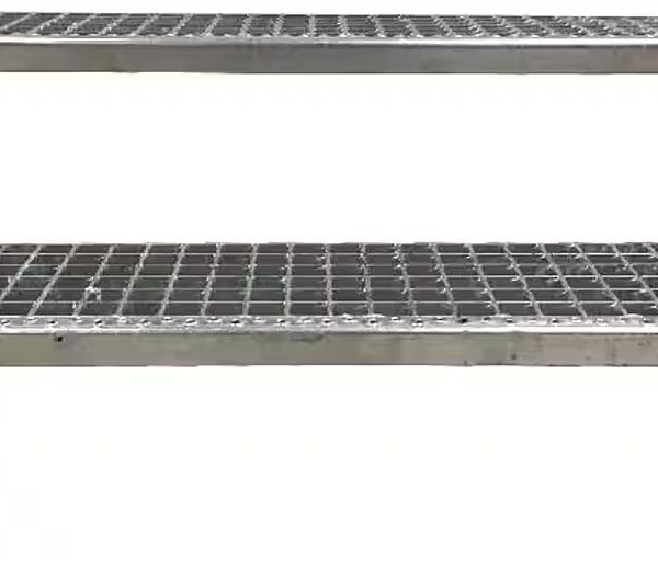 Outdoor staircase, 2 steps, freestanding, width 60cm, height 42cm, galvanized