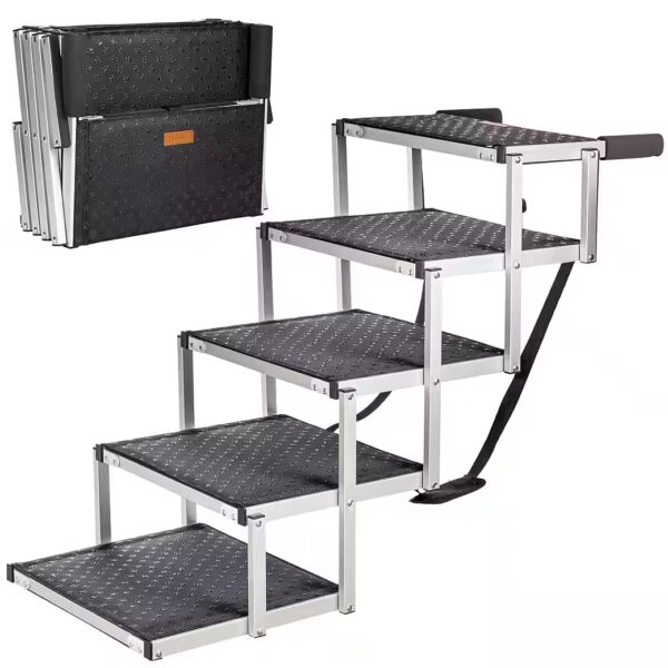 Foldable dog ramp/stairs, 5 or 6 steps, made of aluminum
