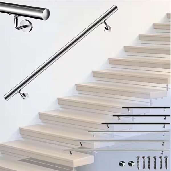 Stainless steel handrail, stair railing, wall handrail, indoor and outdoor use