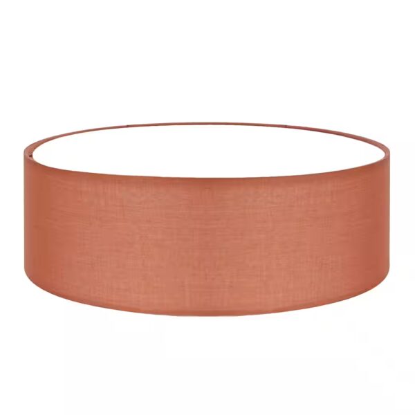 LED ceiling light made of linen, Ø40cm x H10cm, ceiling lamp, 2x E27 Without light bulb, warm white, fabric lampshade, bedroom, living room