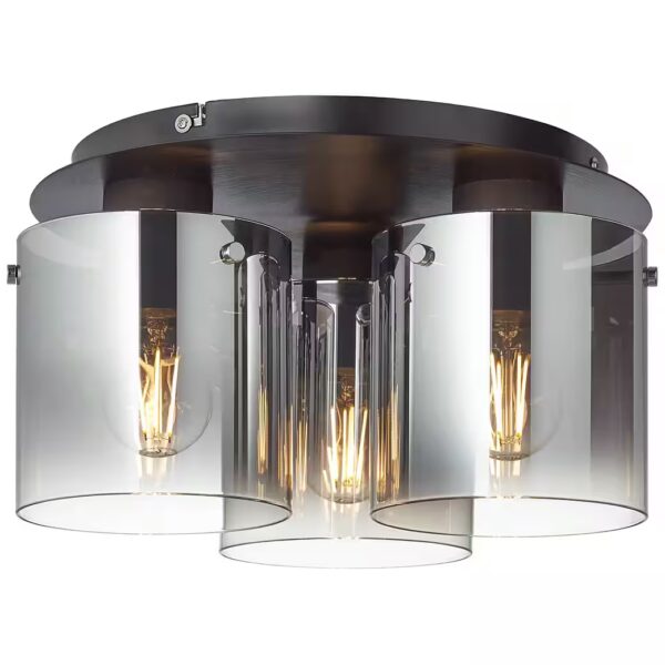 Beth ceiling light Ceiling lamp 35cm black/smoked glass (without light bulb)