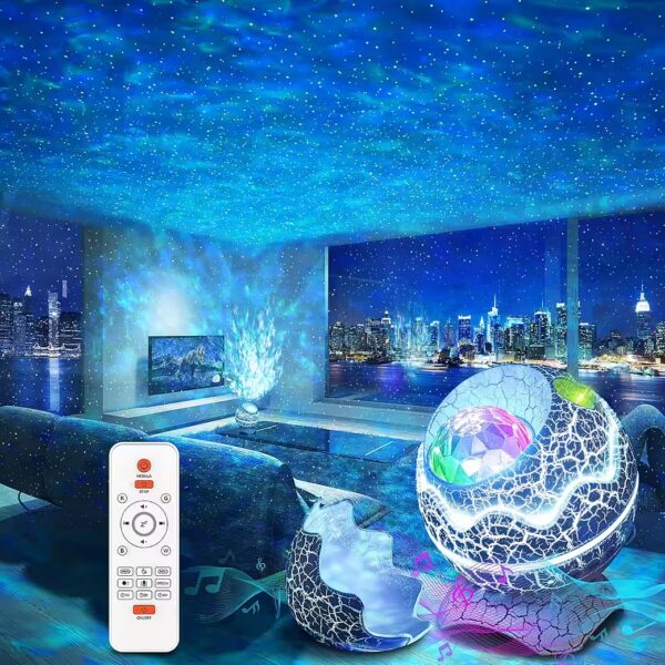 LED Starry Sky Projector with Music Player, Night Light, Aurora Effect