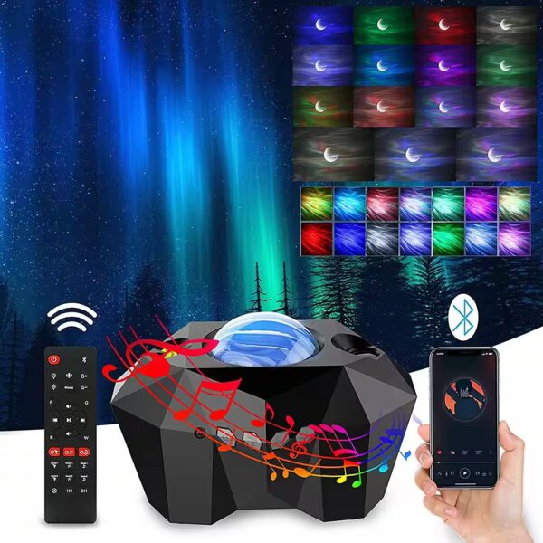 Aurora Star Moon Lights Projector, Galaxy Lights Projector, Bluetooth
