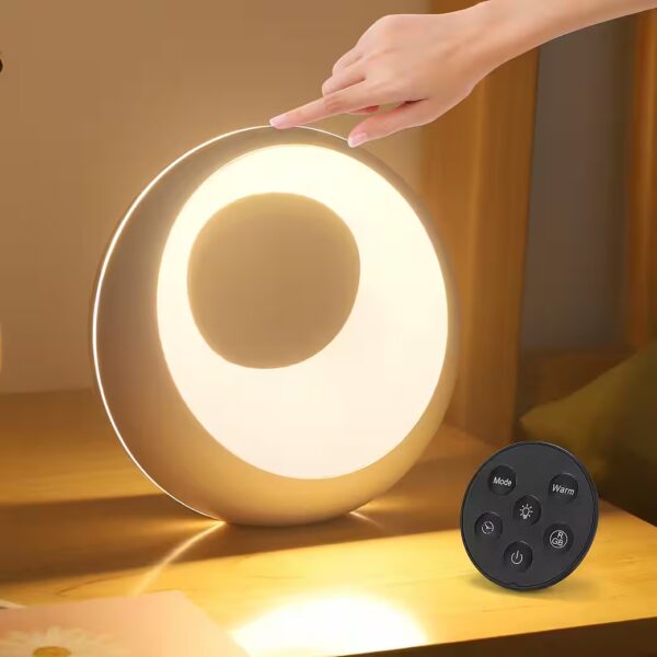 Bedside lamp, touch dimmable LED table lamp, atmosphere lamp with remote control