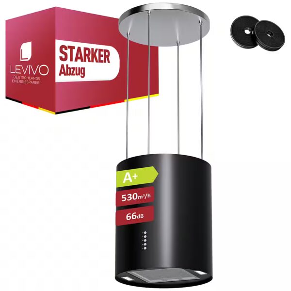 Island hood A+ 530 m³/h Recirculating extractor hood Freestanding