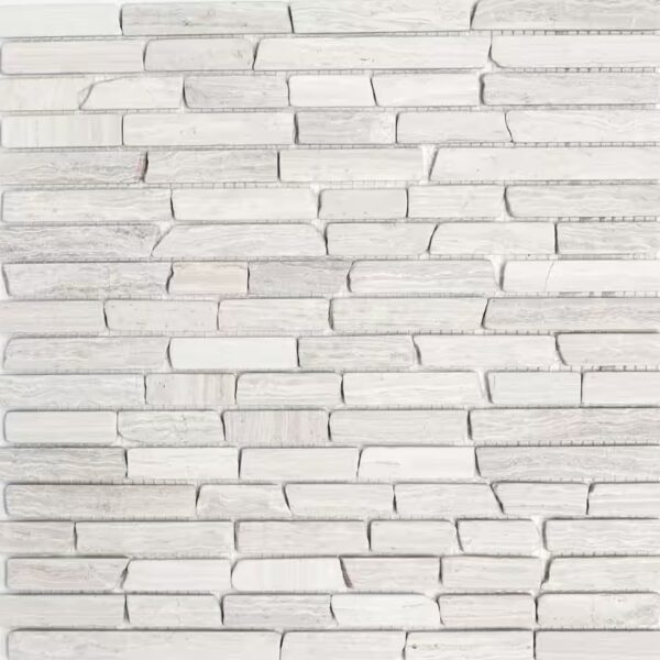 Mosaic tiles, mosaic, marble, natural stone, brick, composite, sticks, light grey
