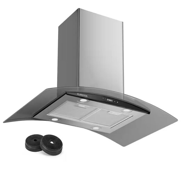 Colette ceiling hood Island extractor hood, exhaust air, recirculation air, LED touch control