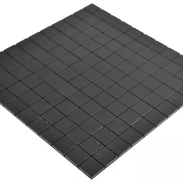 Self-adhesive mosaic tiles, metal, aluminum, black, anthracite, matt brushed