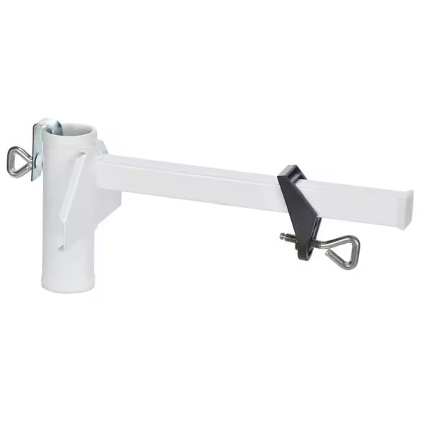 Parasol holder for wall and railing mounting for parasols up to 38 mm in white