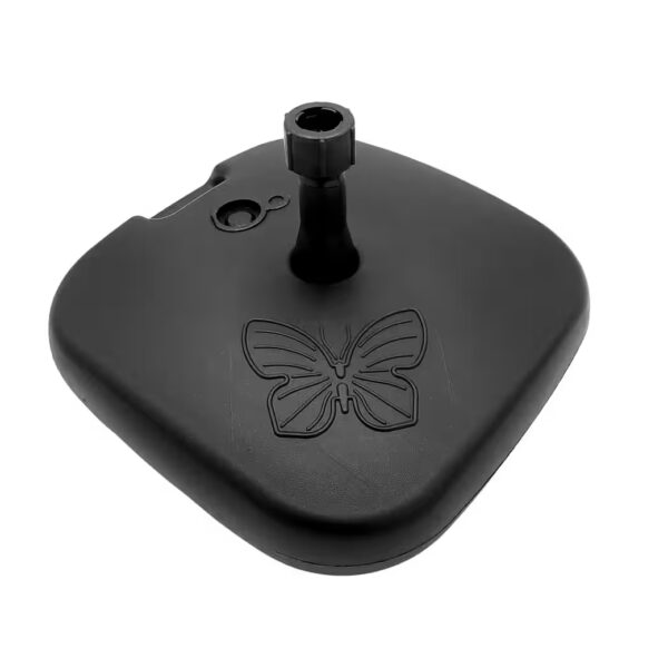 Plastic parasol stand, anthracite, fillable.