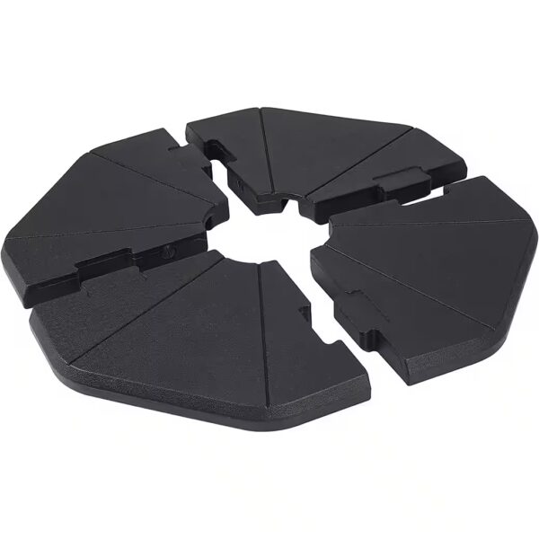 Plastic parasol stand, cantilever parasol stand with octagonal base plate, 60KG to 78KG