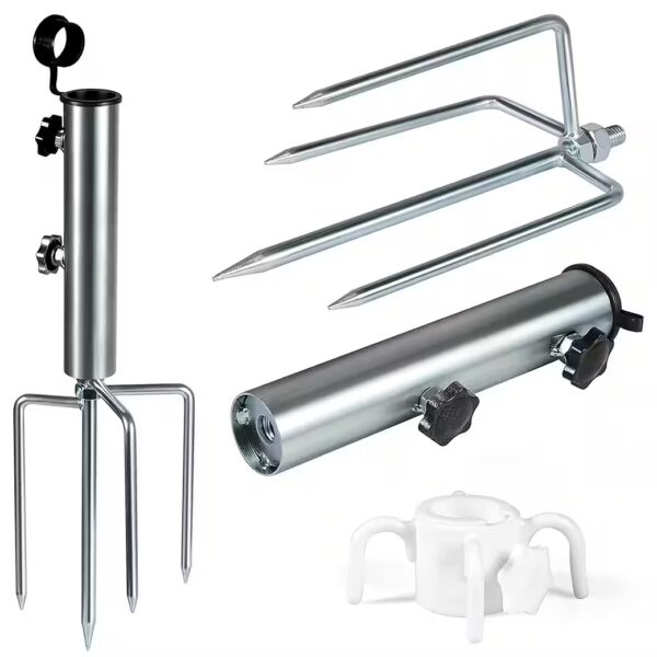 Parasol holder, parasol stand, lawn ground spike parasol stand