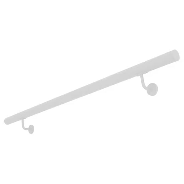 Stainless steel handrail, stair railing, wall handrail, 50 - 200 cm, white