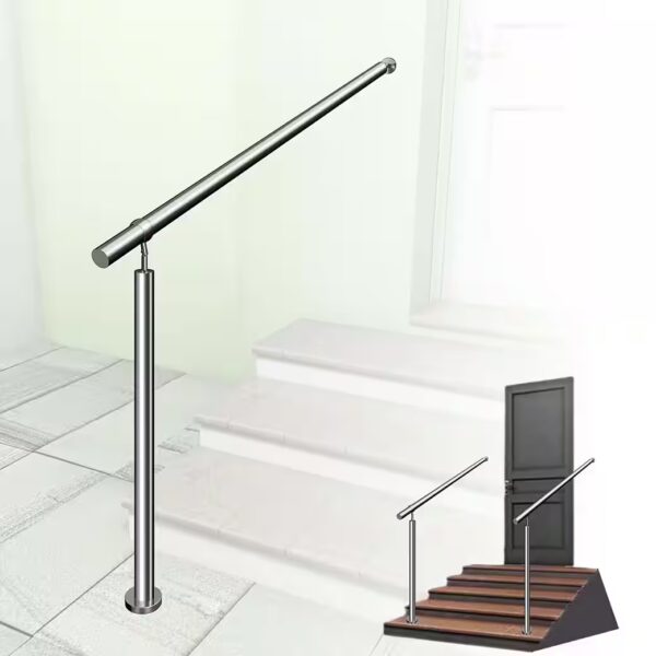 Handrail, railing, entrance railing, stainless steel stair railing for indoor & outdoor use
