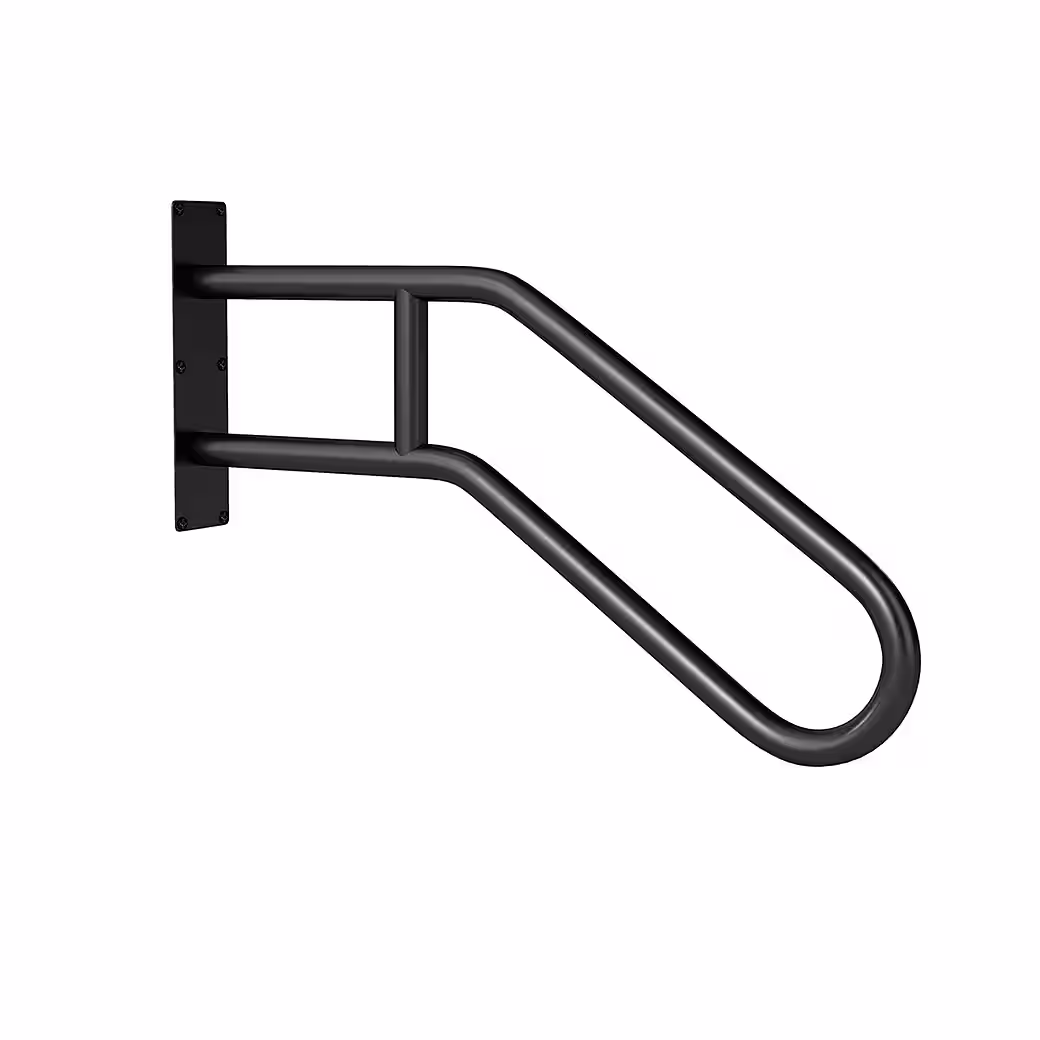 Stair railing 71 cm length, 8 cm height, U-shaped entrance railing