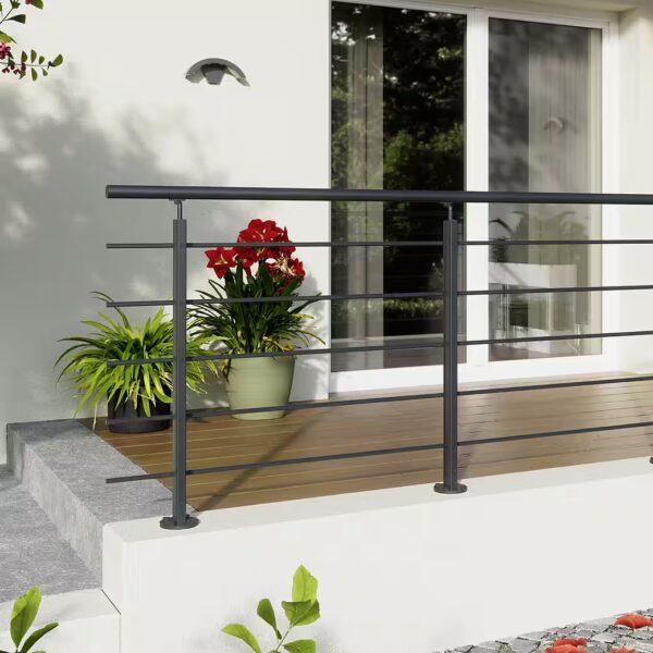 DOLLE balustrade railing set, aluminum, black with oval