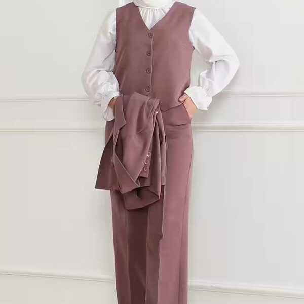 Tunic dress Taba three-piece set with jacket 19222