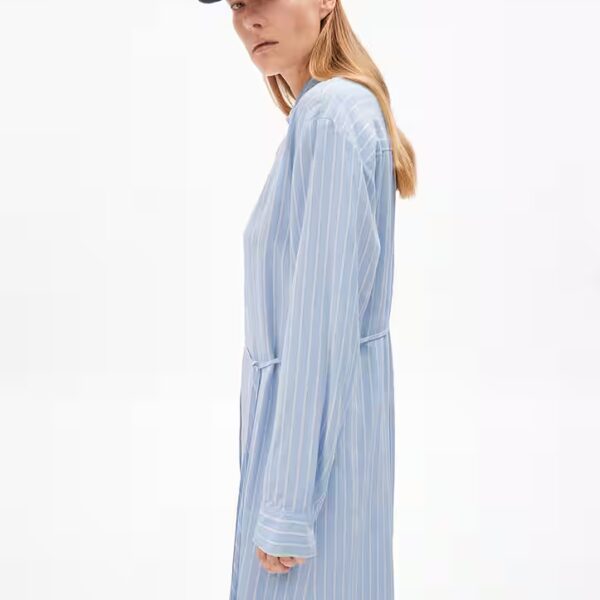 Jersey dress MATHAA LINO STRIPES woven dress made from a linen mix