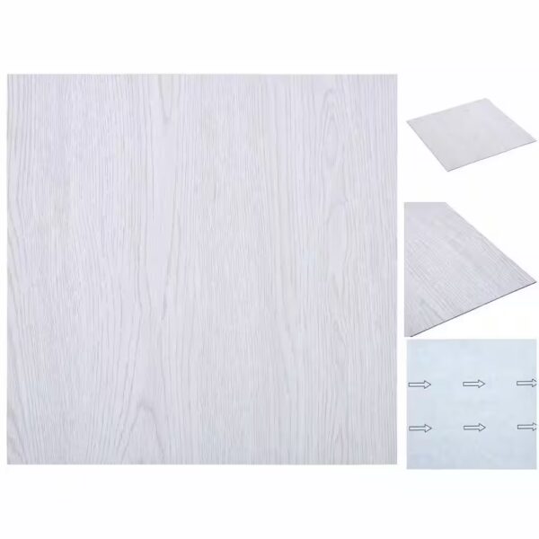 Laminate Laminate Planks Self-Adhesive 5.11 m² PVC White Vinyl Flooring Floor Covering Foot