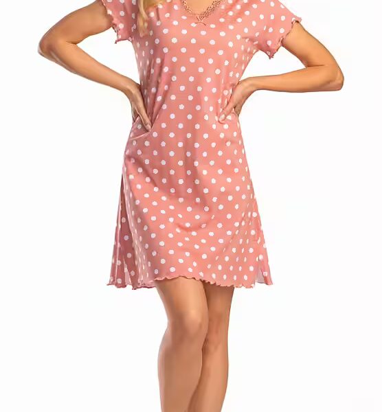 Women's Short-Sleeved Nightgown DW888 made of single jersey