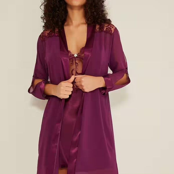 Women's pajama set: nightgown and dressing gown