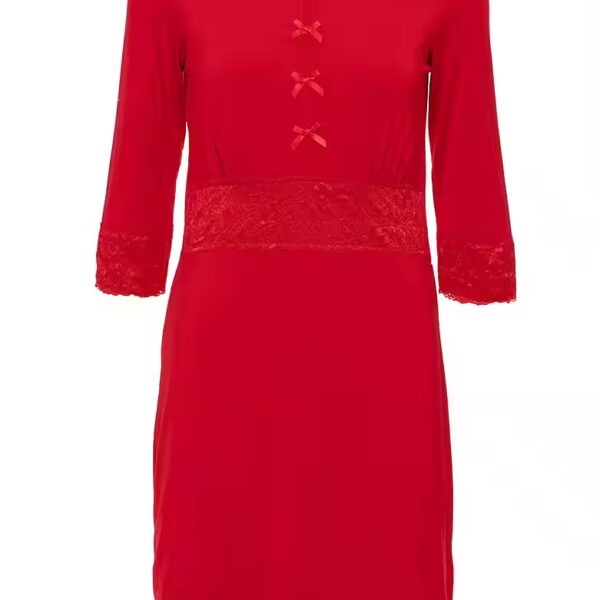 Nightgown Nightwear elastic with a bow detail in the neckline