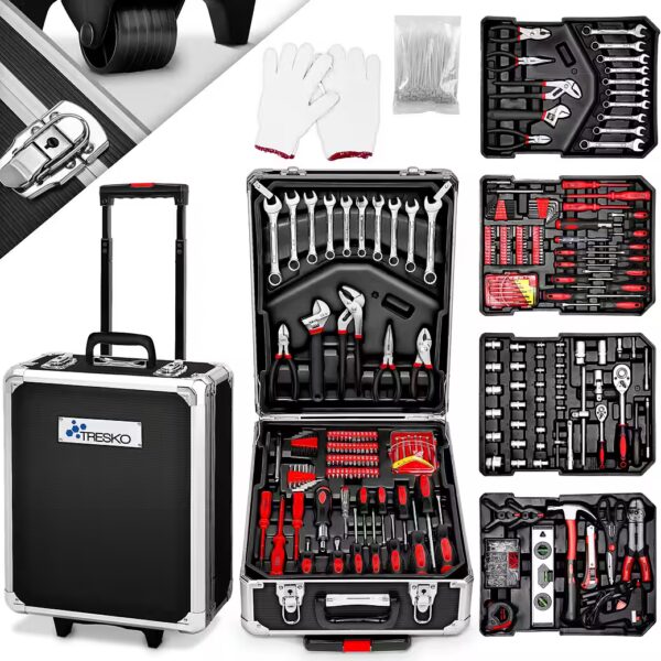 Tool set, tool case 949-piece toolbox made of chrome-vanadium steel