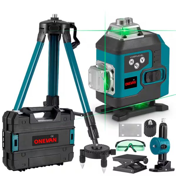 Laser spirit level with 16 lines, 4° laser level, self-leveling, 4 x 360° laser level