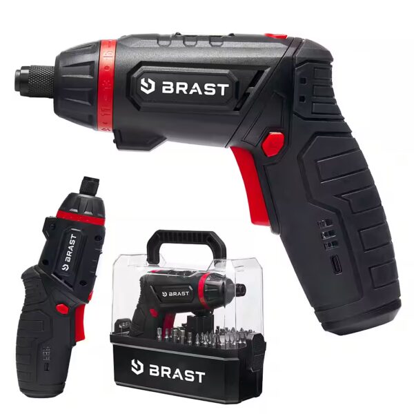 Cordless drill/driver 4.0V / 2Ah Li-Ion battery, 54 chrome vanadium bits, swiveling head