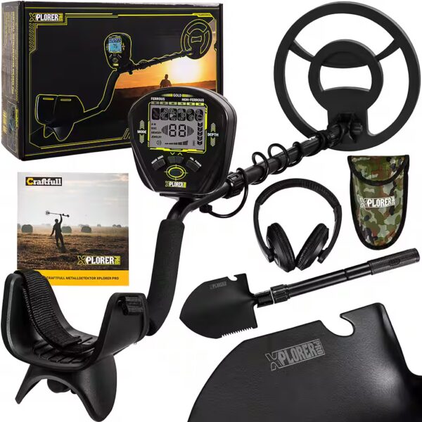 Metal detector including carrying case