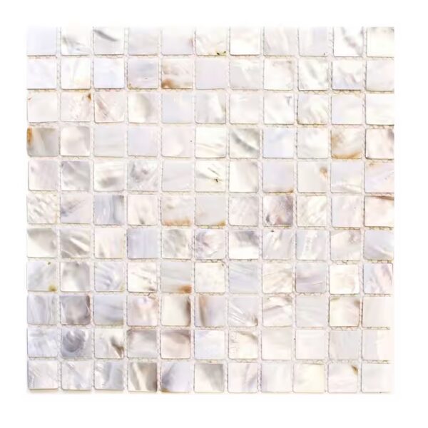 Mosaic tiles, mother-of-pearl mosaic, shell mosaic, white beige shower wall, shower