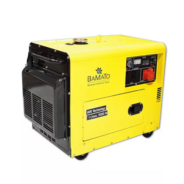 BGE-5000D generator 5 kW, (1-piece), AVR generator, chassis, electric start, copper winding