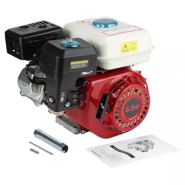Generator with 4-stroke petrol engine, 6.5 hp and recoil starter, 168F OHV